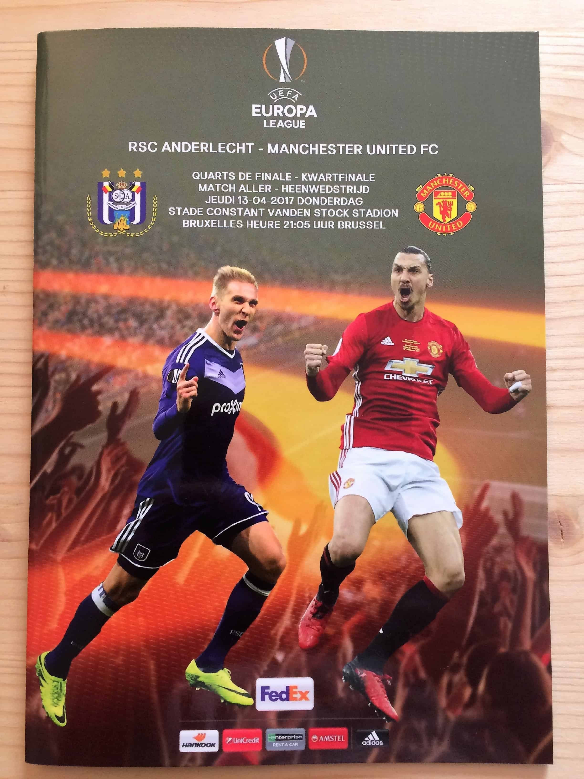 Anderlecht v Manchester United FC